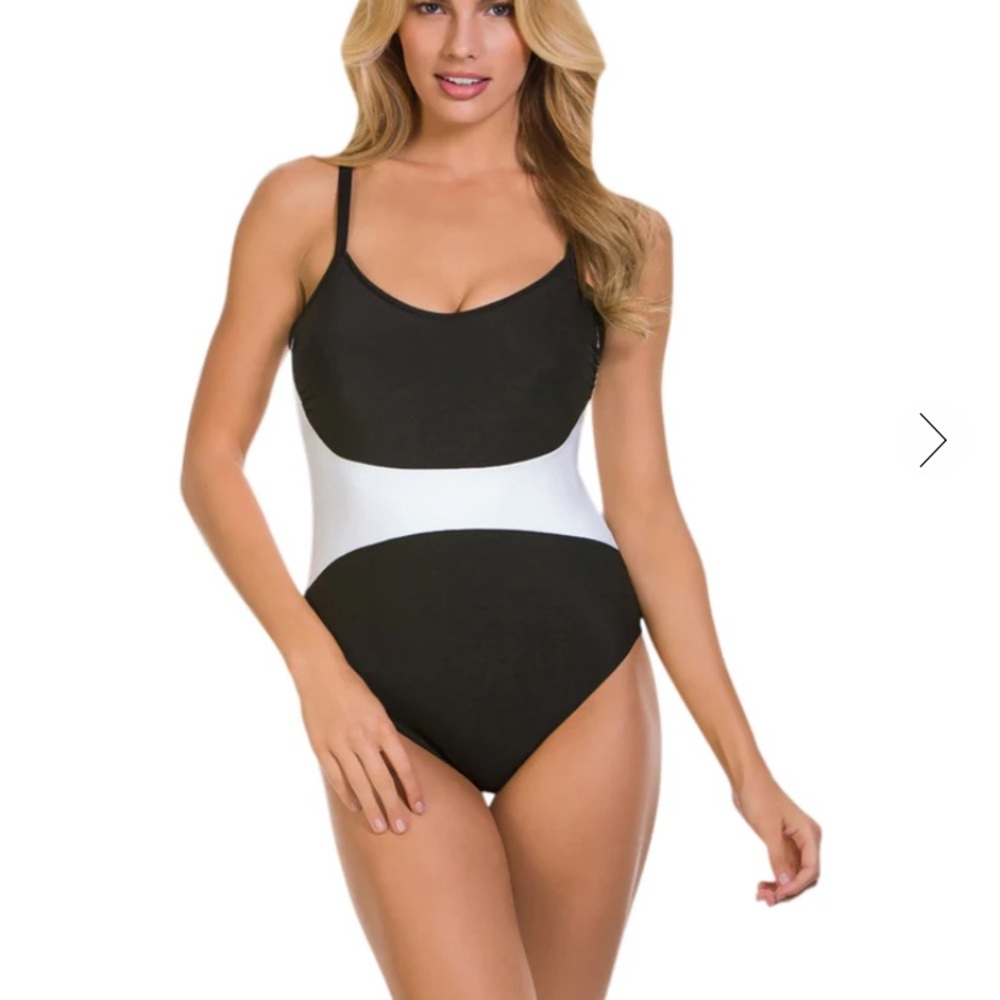Magicsuit Black & White Color Block Serena One-Piece Swimsuit